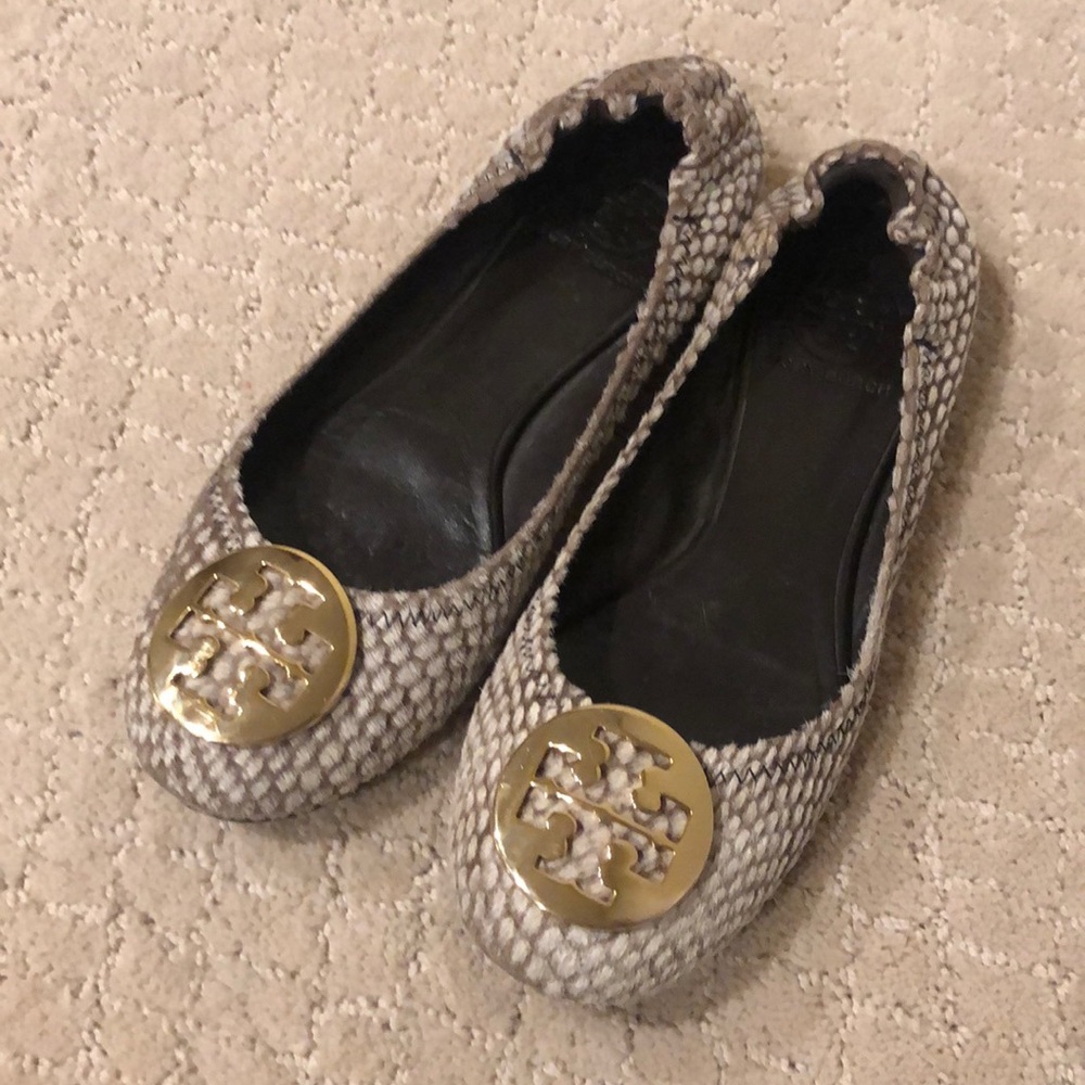 Tory Burch Reva flats - snake skin